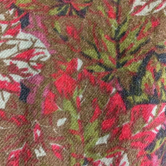 ❗️SOLD❗️80s Laura Ashley Leaf Print Long Sleeve Dress - Picture 4 of 14
